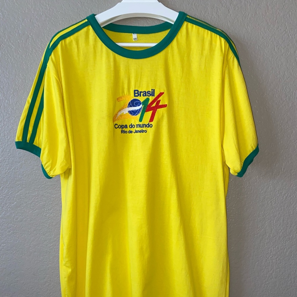 2014 Copa do Mundo men’s cotton Soccer shirt